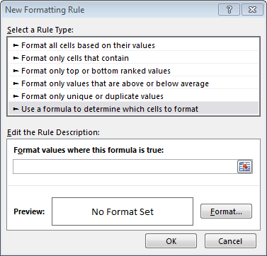 conditional formatting excel 2016 based on cell text