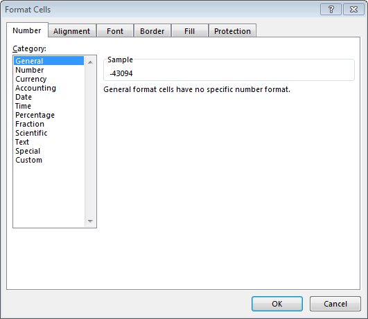 Format Cells dialog by Jeff Lenning