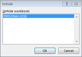 Unhide Excel Workbook by Jeff Lenning