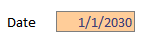 Date input cell