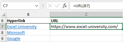 Resulting function that retrieves the url from the hyperlink