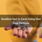 Man holding dice that represent how to random sort in Excel