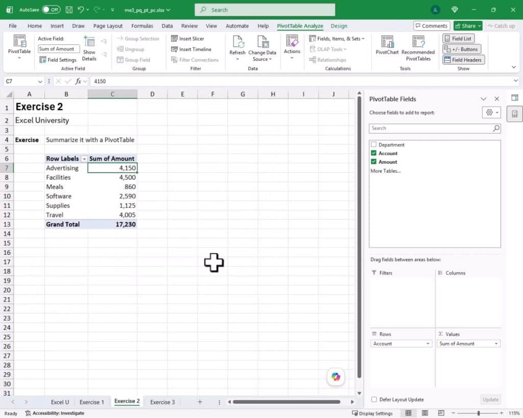 Power Query, PivotTable, and Pivot Chart: A Month-End Workflow - Excel ...